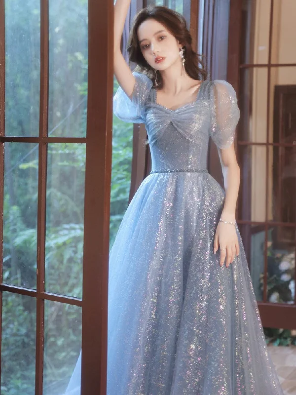 Maxi Dresses for Engagement PartiesFashionSierra - French Style Banquet Dress Elegant Puff Sleeve Bow Prom Dresses