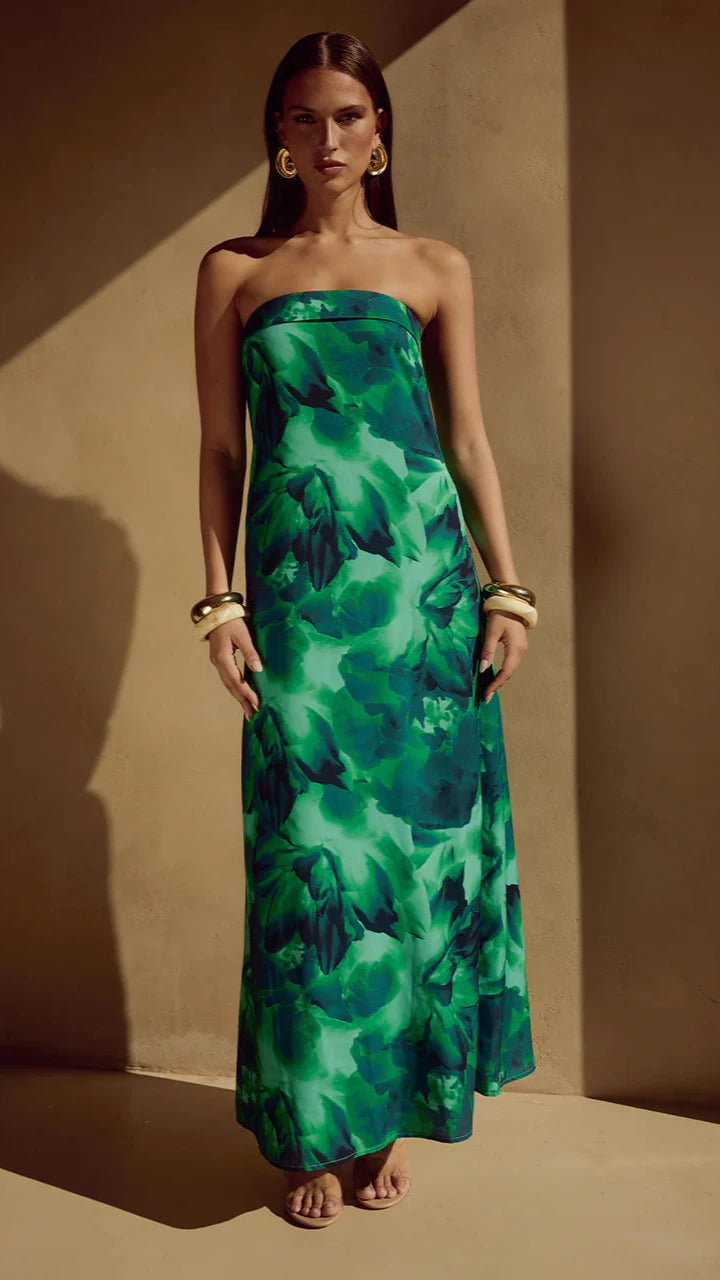 Vintage - Style Corduroy Maxi Dresses for AutumnAlba Maxi Dress - Calista Green