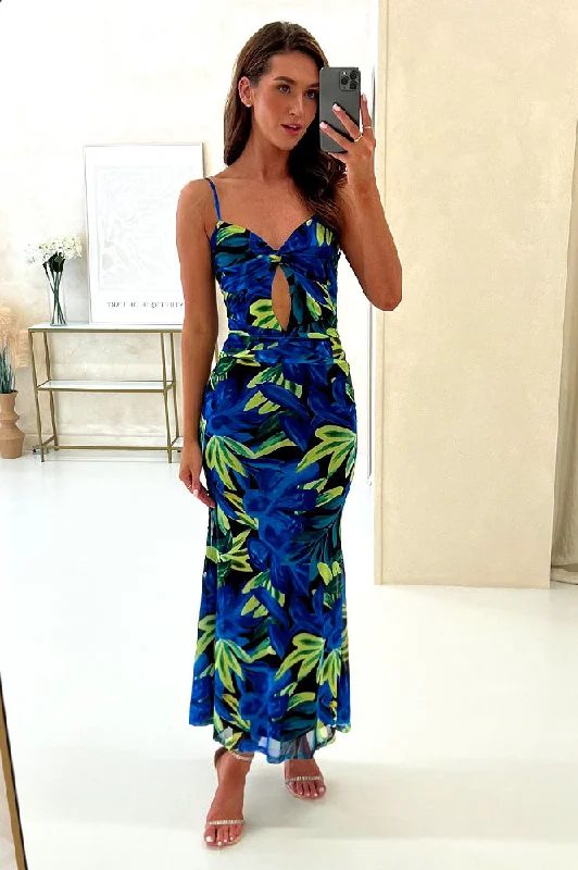 High - Neck Maxi Dresses for a Modest LookAmal Printed Bodycon Maxi | Mixed Print