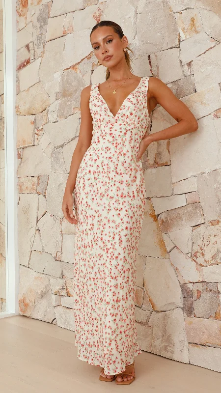 Maxi Dresses Suitable for Beachside WeddingsAndy Maxi Dress - Pink Floral