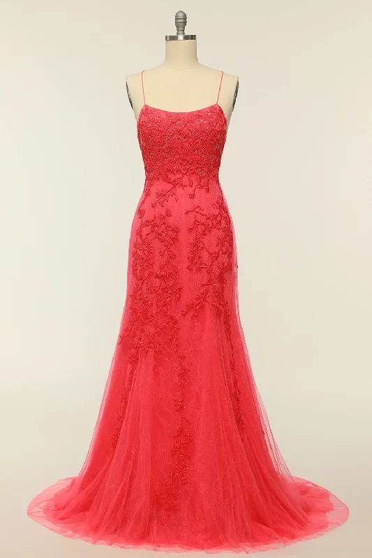 Long Dresses with Side Slit for Ladies' Mobility and StyleCoral Backless Long Prom Dress with Appliques Long Dresses with Side Slit for Ladies' Mobility and StyleCoral Backless Long Prom Dress with Appliques