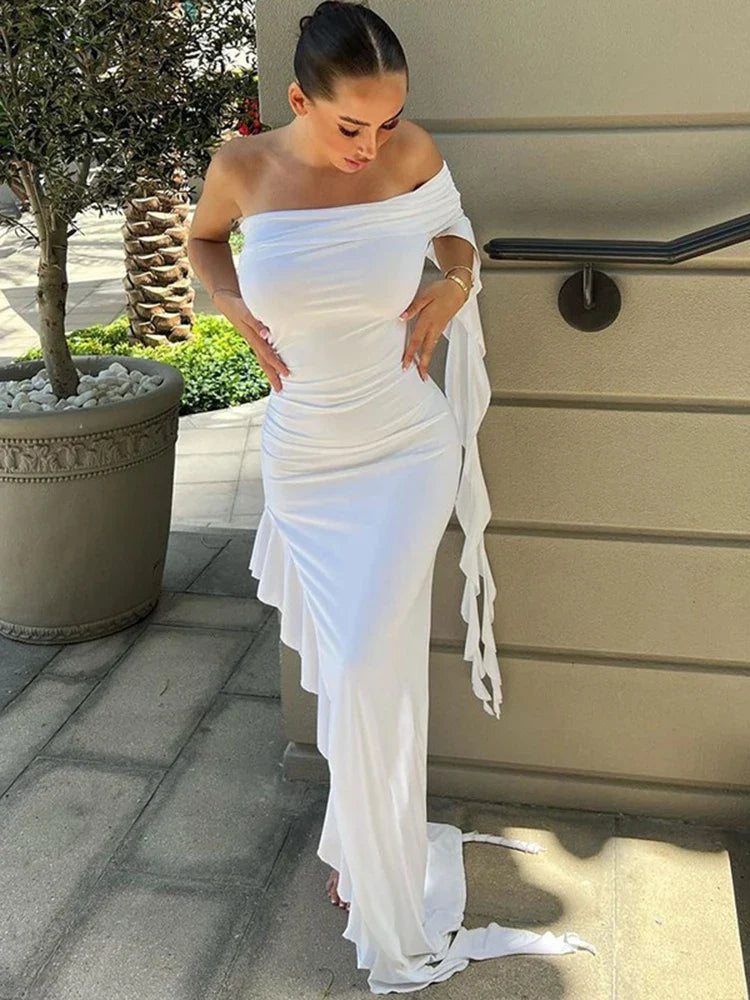 Bohemian Printed Maxi Dresses for Summer VacationsOne Shoulder Ruffle Party Evening Birthday Elegant Outfits 2024 Summer Maxi Dress Bohemian Printed Maxi Dresses for Summer VacationsOne Shoulder Ruffle Party Evening Birthday Elegant Outfits 2024 Summer Maxi Dress