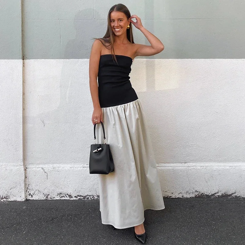 Maxi Dresses for High School Graduation CeremoniesPatchwork Colorful Summer-ready Chic Casual Backless Sensational Maxi Dress Maxi Dresses for High School Graduation CeremoniesPatchwork Colorful Summer-ready Chic Casual Backless Sensational Maxi Dress