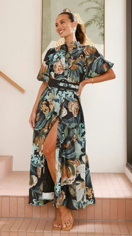 Maxi Dresses for Music Festivals with a Bohemian FlairHedley Maxi Dress - Noir