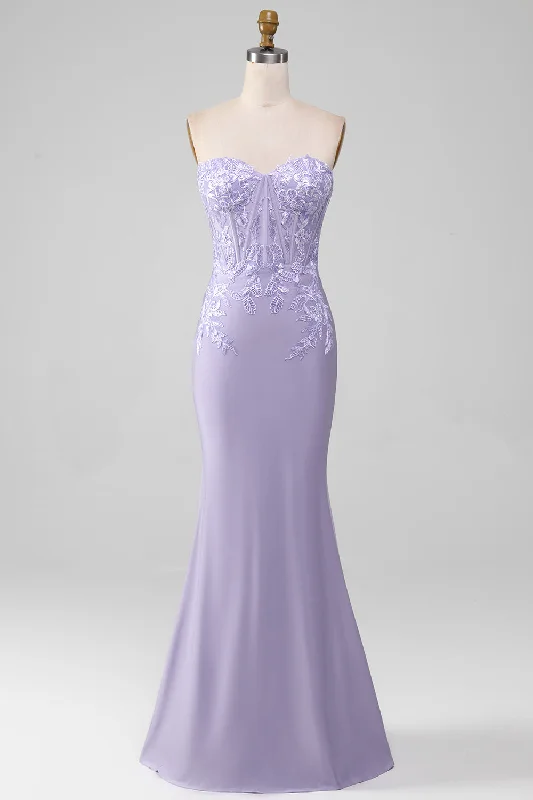 Comfortable Linen Shift Dresses for Ladies' Daily WearLilac Sheath Strapless Corset Prom Dresses With Lace Appliques Comfortable Linen Shift Dresses for Ladies' Daily WearLilac Sheath Strapless Corset Prom Dresses With Lace Appliques