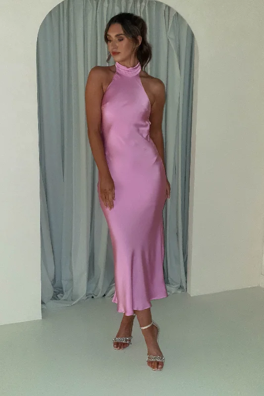 Maxi Dresses with Rhinestone Embellishments for a Glitzy LookPamela Halter Neck Maxi Dress | Pink Maxi Dresses with Rhinestone Embellishments for a Glitzy LookPamela Halter Neck Maxi Dress | Pink