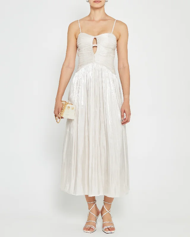 Elegant Silk Maxi Dresses with High SlitsPierre Dress