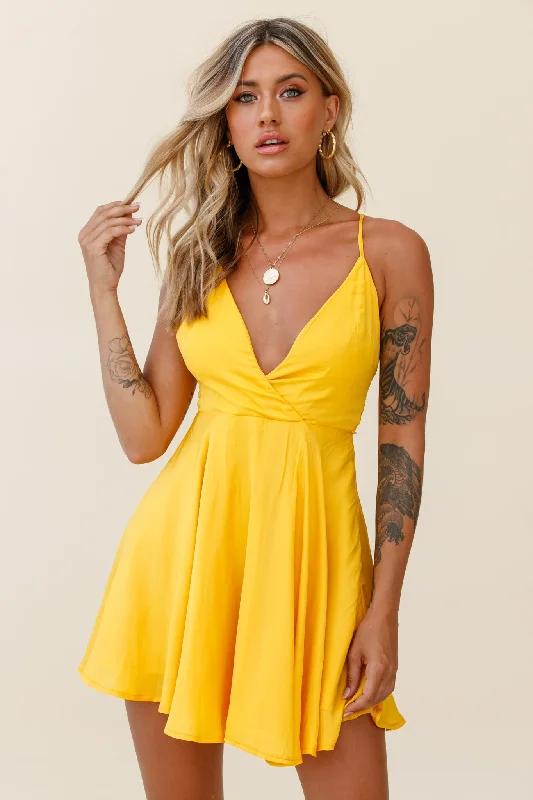 Dresses with Sheer Sleeve and Sequined Cuffs and Bow at the Waist for Ladies' Elegant and Sweet LookSecret Place Strappy Tie Back Party Dress Yellow Dresses with Sheer Sleeve and Sequined Cuffs and Bow at the Waist for Ladies' Elegant and Sweet LookSecret Place Strappy Tie Back Party Dress Yellow