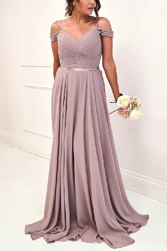 Delicate Pink Maxi Dresses for a Gentle LookSorrento Bridesmaid Dress Mauve