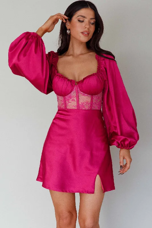 Dresses with Embroidered Floral Patterns and Tassel Hem and Sequined Bodice for Ladies' Bohemian and Glamorous LookTrophy Long Sleeve Lace Bodice Mini Dress Plum Dresses with Embroidered Floral Patterns and Tassel Hem and Sequined Bodice for Ladies' Bohemian and Glamorous LookTrophy Long Sleeve Lace Bodice Mini Dress Plum