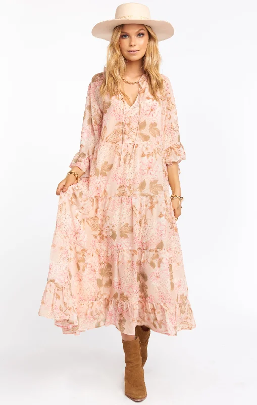 Maxi Dresses for College Graduation PhotoshootsViola Maxi Dress ~ Hydrangea Blooms