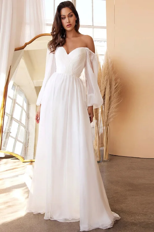 Plus Size Jersey Wrap Dresses for Ladies' Easygoing LookWhite A-Line Off the Shoulder Long Sleeves Ruched Wedding Party Dress Plus Size Jersey Wrap Dresses for Ladies' Easygoing LookWhite A-Line Off the Shoulder Long Sleeves Ruched Wedding Party Dress