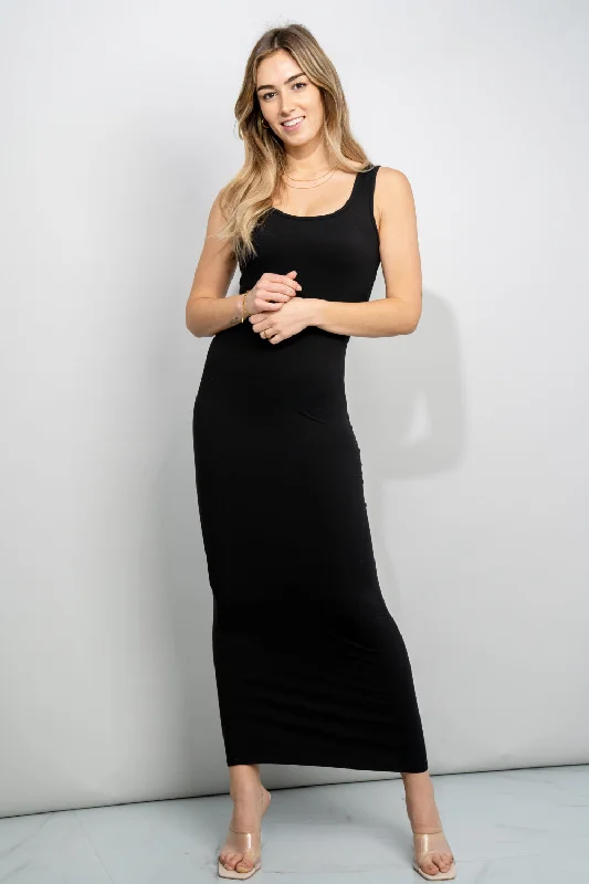 Vintage - Inspired Maxi Dresses with Puffed SleevesZenana Scoop Neck Sleeveless Maxi Dress Vintage - Inspired Maxi Dresses with Puffed SleevesZenana Scoop Neck Sleeveless Maxi Dress