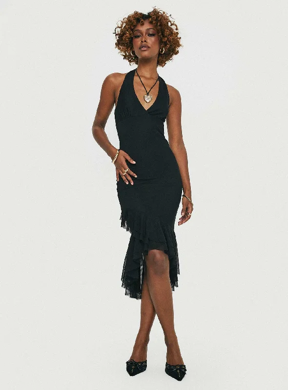 Midi dress for a shopping spree while remaining comfortable on your feetAmadeus Midi Dress Black