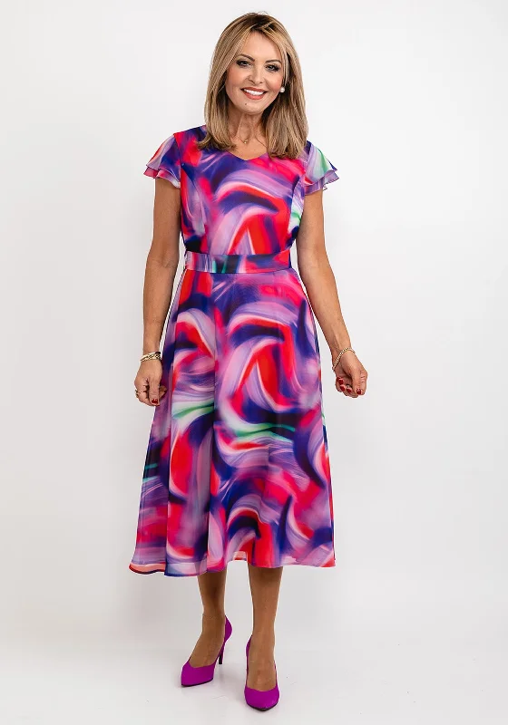 Halter - neck midi dress for a modern and stylish lookCoco Doll Gilda A Line Midi Dress, Pink & Purple Halter - neck midi dress for a modern and stylish lookCoco Doll Gilda A Line Midi Dress, Pink & Purple