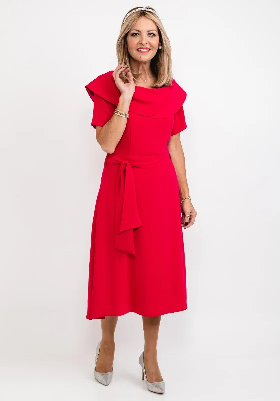 Zip - front midi dress for easy on - and - off convenienceCoco Doll Nala A-Line Midi Dress, Hot Pink