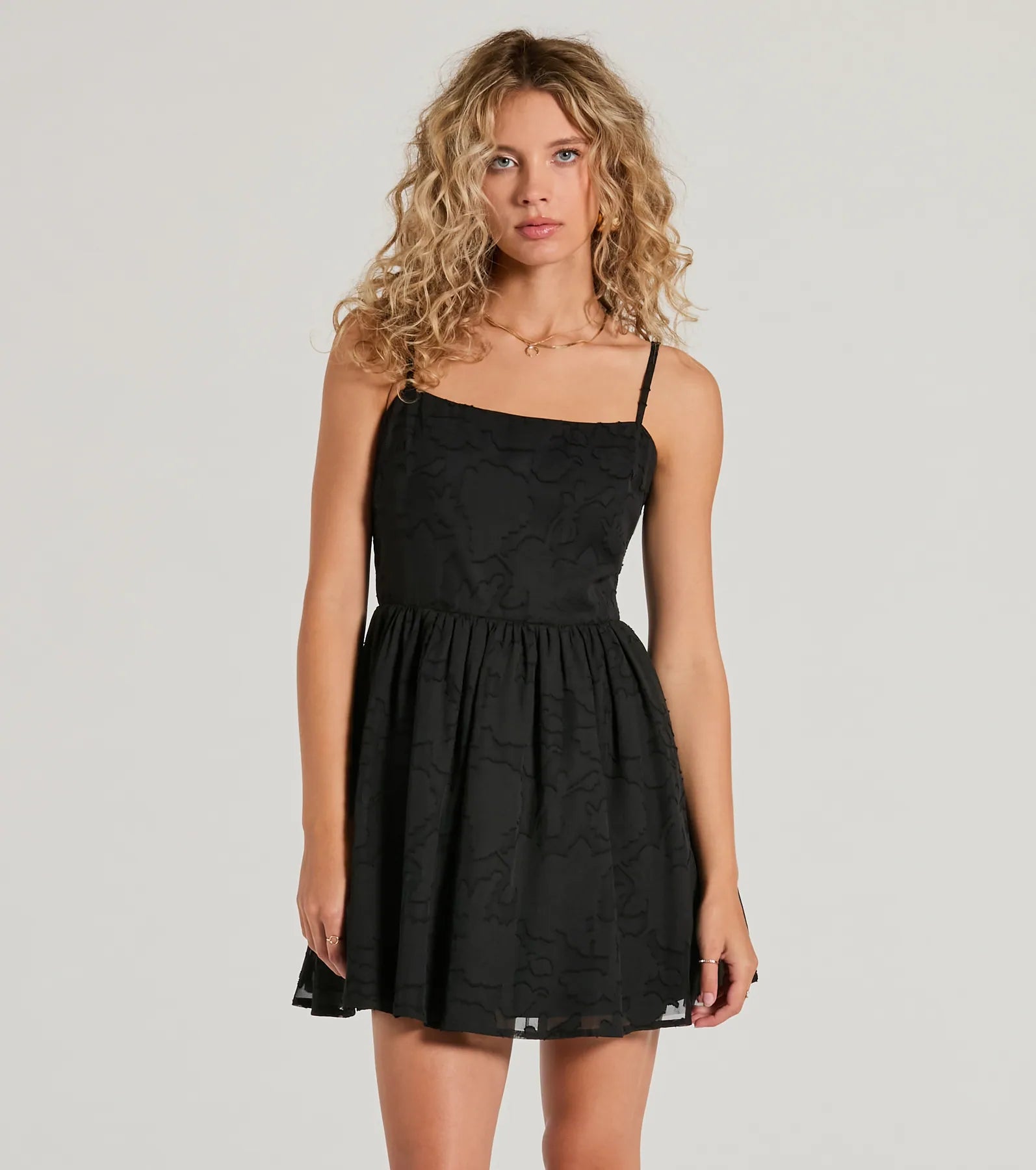 Chiffon Party Dresses with Embroidered Cuffs for Ladies' Elegant TouchDestined For Love Lace-Up Short Skater Dress Chiffon Party Dresses with Embroidered Cuffs for Ladies' Elegant TouchDestined For Love Lace-Up Short Skater Dress