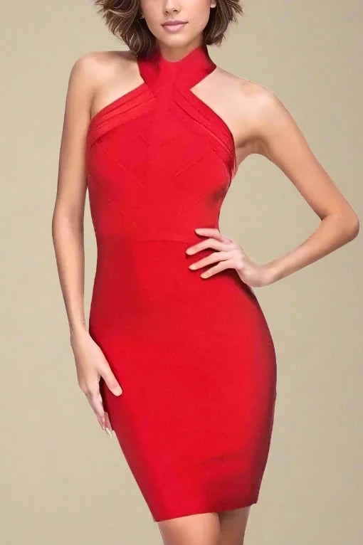Party Dresses with High Low Sheer Skirt and Embroidered Birds for Ladies' Nature Inspired and Dramatic LookEden Bandage Dress - Lipstick Red Party Dresses with High Low Sheer Skirt and Embroidered Birds for Ladies' Nature Inspired and Dramatic LookEden Bandage Dress - Lipstick Red