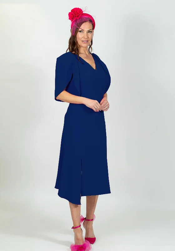 Button - down denim midi dress for a casual and laid - back lookElla Boo Oversize Tulip Sleeve Midi Dress, Royal Blue Button - down denim midi dress for a casual and laid - back lookElla Boo Oversize Tulip Sleeve Midi Dress, Royal Blue