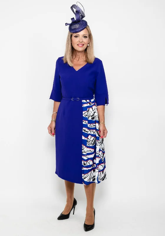 Split - hem midi dress for added mobility and a trendy styleElla Boo Print Pleat Panel Midi Dress, Purple Split - hem midi dress for added mobility and a trendy styleElla Boo Print Pleat Panel Midi Dress, Purple