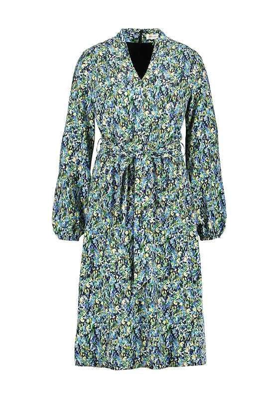 Cape - sleeve midi dress for a unique and stylish appearanceGerry Weber Floral Pattern Print Midi Dress, Blue Multi
