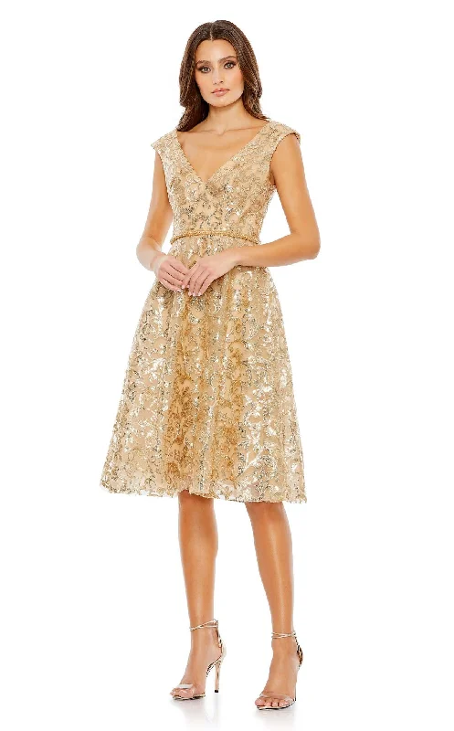 Party Dresses with Ruffled Sleeveless Top and Sequined Bodice and Tulle Skirt for Ladies' Dramatic and Glamorous LookMac Duggal 68012 Dress Party Dresses with Ruffled Sleeveless Top and Sequined Bodice and Tulle Skirt for Ladies' Dramatic and Glamorous LookMac Duggal 68012 Dress