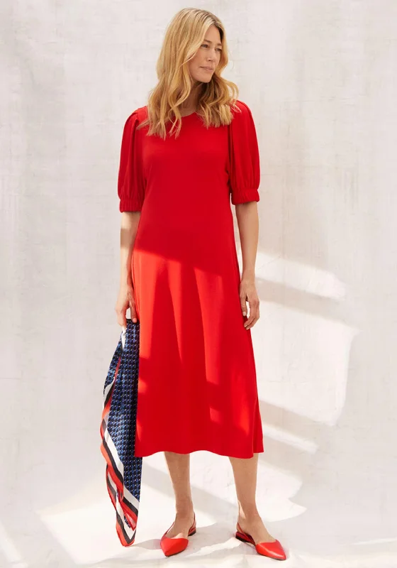 Hooded midi dress for a casual and cozy styleMasai Nalan Jersey Midi Dress, Goji Berry