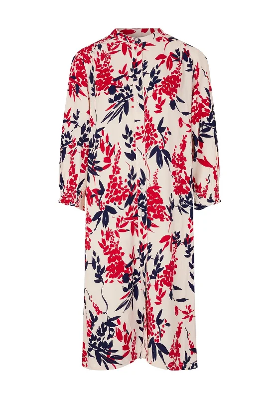Button - front midi dress in a traditional and classic styleMasai Nukalos Floral Midi Dress, Whitecap Multi