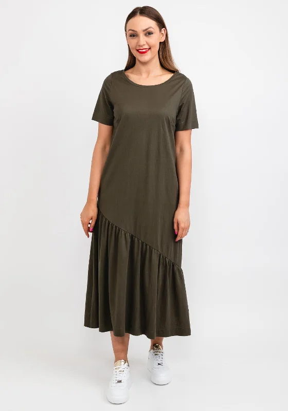 Midi dress for a school event such as a sports day or field tripNaya Smock Midi Dress, Khaki Midi dress for a school event such as a sports day or field tripNaya Smock Midi Dress, Khaki