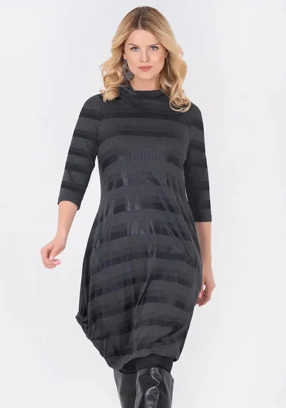 Long - sleeved wool midi dress for a warm and cozy winter optionEver Sassy Balloon Hem Jersey Midi Dress, Charcoal Long - sleeved wool midi dress for a warm and cozy winter optionEver Sassy Balloon Hem Jersey Midi Dress, Charcoal