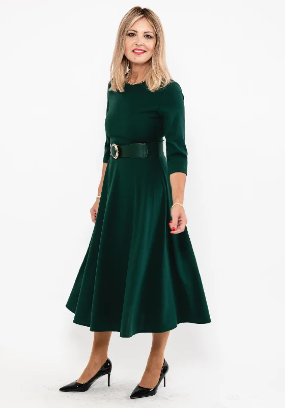 Tassel - adorned midi dress for a bohemian and stylish touchSeventy1 A-Line Midi Dress, Forest Green
