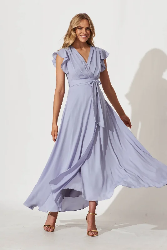 Party Dresses with Sheer Panels and Sequined Trim for Ladies' Sultry and Sparkly LookWynter Chiffon Dress In Dusty Blue Party Dresses with Sheer Panels and Sequined Trim for Ladies' Sultry and Sparkly LookWynter Chiffon Dress In Dusty Blue