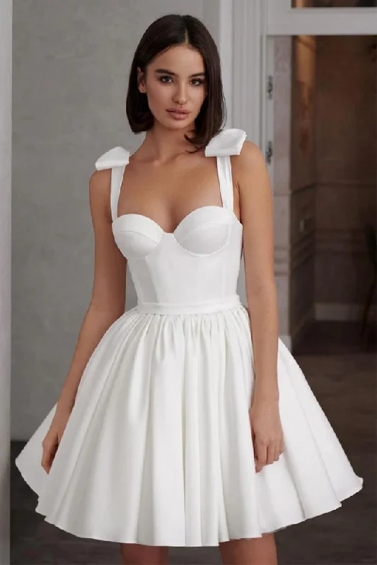 Belted sheath wedding dress for a sleek look2025 Simple Short Wedding Gown with Bustier Bodice Belted sheath wedding dress for a sleek look2025 Simple Short Wedding Gown with Bustier Bodice