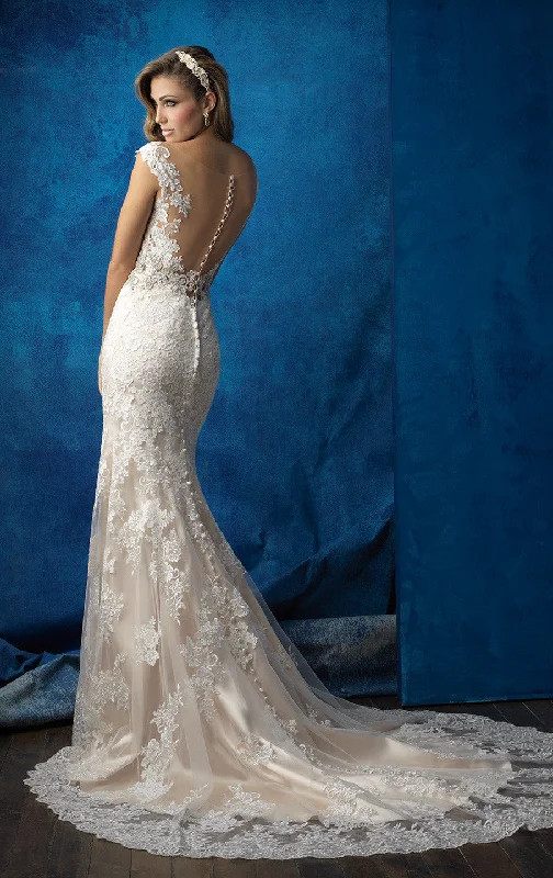 Detachable skirt wedding dress for versatility9371
