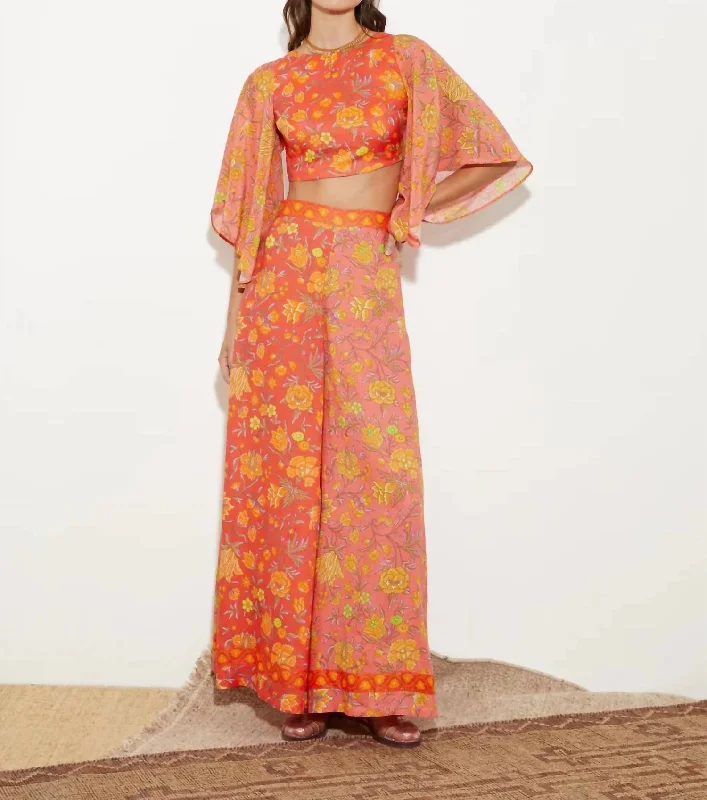 Polyester blend pants for women in durabilityAlvita Palazzo Pants In Melon