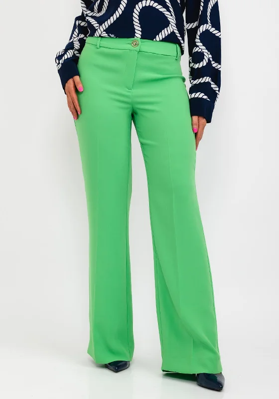 High waisted cargo pants with drawstring for women in a practical and adjustable styleBadoo Wide Leg Trousers, Lime Green High waisted cargo pants with drawstring for women in a practical and adjustable styleBadoo Wide Leg Trousers, Lime Green