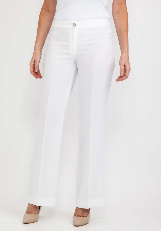 Recycled nylon pants for women in an eco - friendly sporty optionBadoo Straight Leg Trousers, White Recycled nylon pants for women in an eco - friendly sporty optionBadoo Straight Leg Trousers, White