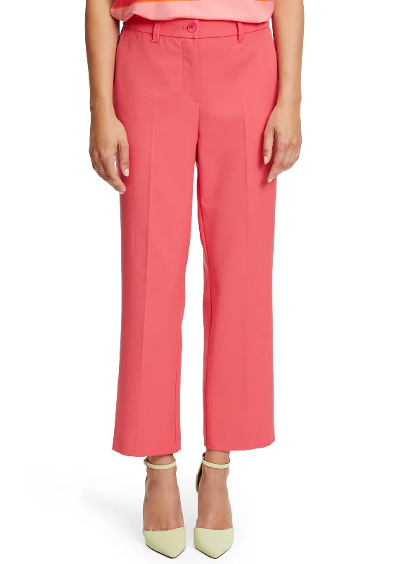 Linen blend wide leg jeans for women in a breezy and natural styleBetty Barclay Relaxed Fit Cropped Trousers, Coral Linen blend wide leg jeans for women in a breezy and natural styleBetty Barclay Relaxed Fit Cropped Trousers, Coral
