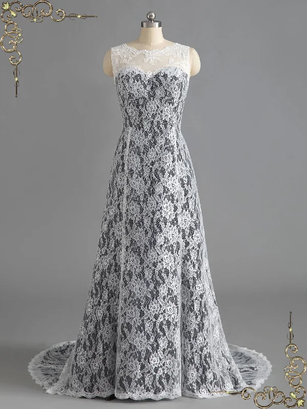 Long - sleeved Victorian - style wedding dressBlack Wedding Dress with Ivory Lace LUCY Long - sleeved Victorian - style wedding dressBlack Wedding Dress with Ivory Lace LUCY