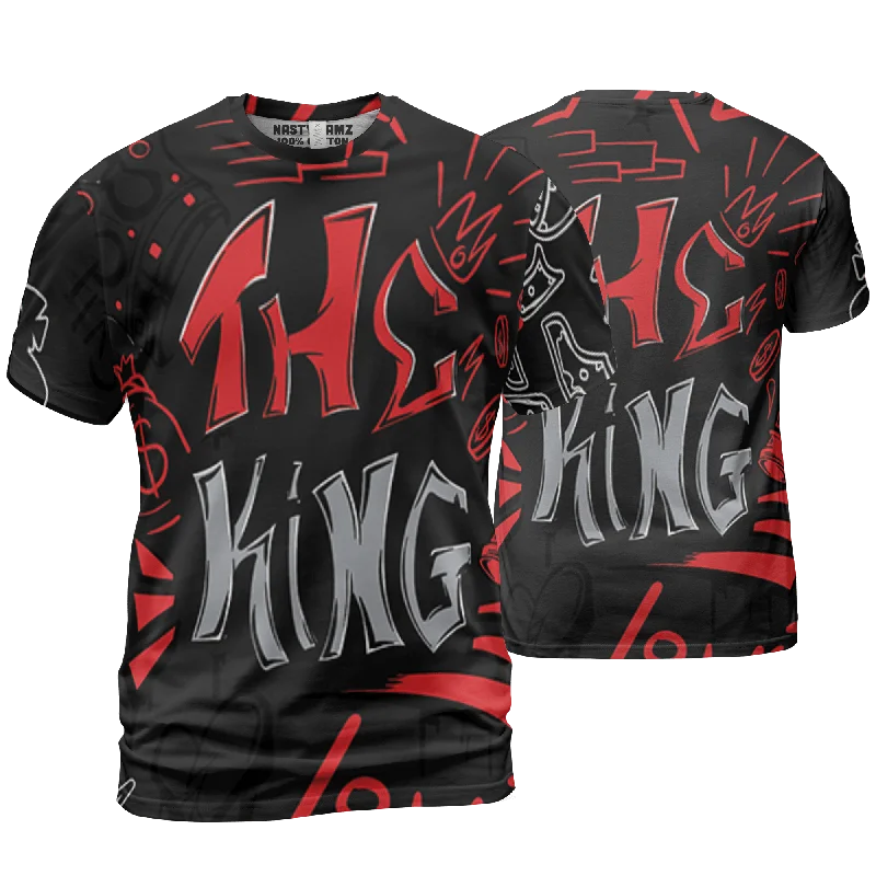 Women's T - shirt with a cut - out detailNastyJamz Bred Reimagined 4s T Shirt Match The King 3D All-Over Print Graffiti Women's T - shirt with a cut - out detailNastyJamz Bred Reimagined 4s T Shirt Match The King 3D All-Over Print Graffiti