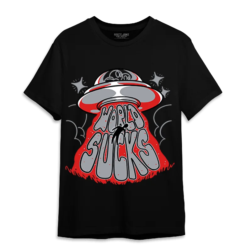 Women's T - shirt with a flapped pocket and a zip - up closureNastyJamz Bred Reimagined 4s T Shirt Match World Sucks Women's T - shirt with a flapped pocket and a zip - up closureNastyJamz Bred Reimagined 4s T Shirt Match World Sucks