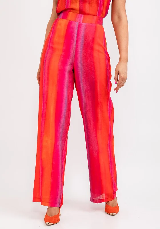 Houndstooth print pants for women in a sophisticated styleCamelot Ombre Straight Leg Trousers, Pink Multi Houndstooth print pants for women in a sophisticated styleCamelot Ombre Straight Leg Trousers, Pink Multi