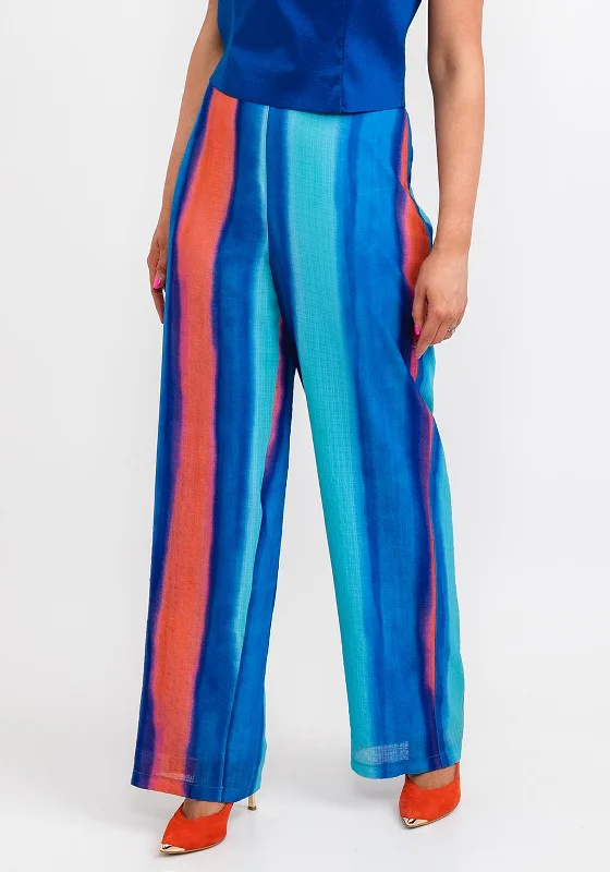 Lightweight track pants for women in sportsCamelot Ombre Straight Leg Trousers, Blue Multi Lightweight track pants for women in sportsCamelot Ombre Straight Leg Trousers, Blue Multi