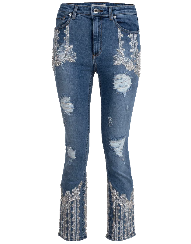 Sequined wide leg jeans for women in a glamorous and party - ready styleDiamonte Stove Pipe Pant Sequined wide leg jeans for women in a glamorous and party - ready styleDiamonte Stove Pipe Pant