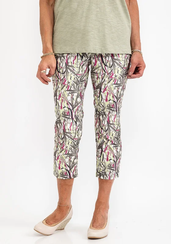 Distressed boyfriend jeans for women in a laid - back styleGerry Weber Slim Leg Print Capri Trousers, Green Multi Distressed boyfriend jeans for women in a laid - back styleGerry Weber Slim Leg Print Capri Trousers, Green Multi