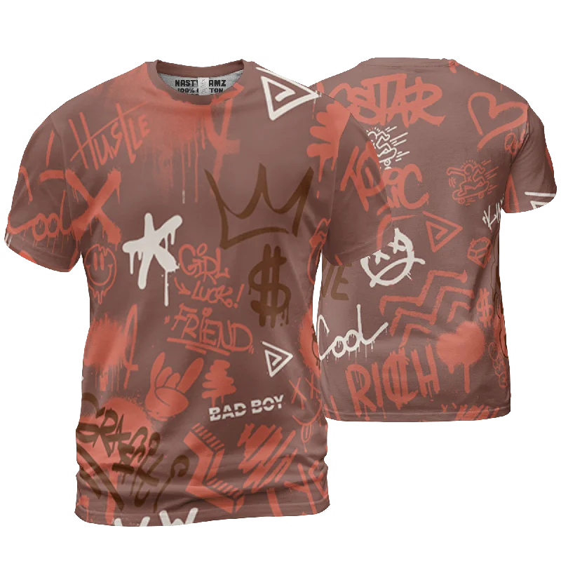 Women's turtleneck T - shirt for a sophisticated appearanceNastyJamz High OG Dusted Clay 1s T Shirt Match Graffiti King 3D All-Over Print Doodle Style Women's turtleneck T - shirt for a sophisticated appearanceNastyJamz High OG Dusted Clay 1s T Shirt Match Graffiti King 3D All-Over Print Doodle Style