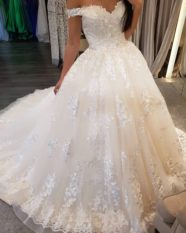 Scarlett - O'Hara - inspired wedding dressLace Embroidery Sweetheart Off-The-Shoulder Wedding Dresses Ball Gowns Scarlett - O'Hara - inspired wedding dressLace Embroidery Sweetheart Off-The-Shoulder Wedding Dresses Ball Gowns