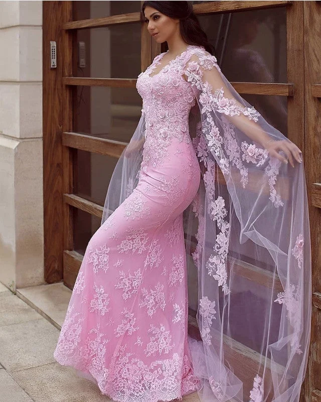 Quirky - designed wedding dress for an individual brideLace Mermaid Wedding Dress With Cape Quirky - designed wedding dress for an individual brideLace Mermaid Wedding Dress With Cape