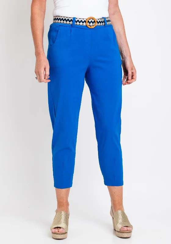Stretch yoga pants for women to exerciseThe Serafina Collection One Size Slim Crop Trouser, Royal Blue Stretch yoga pants for women to exerciseThe Serafina Collection One Size Slim Crop Trouser, Royal Blue