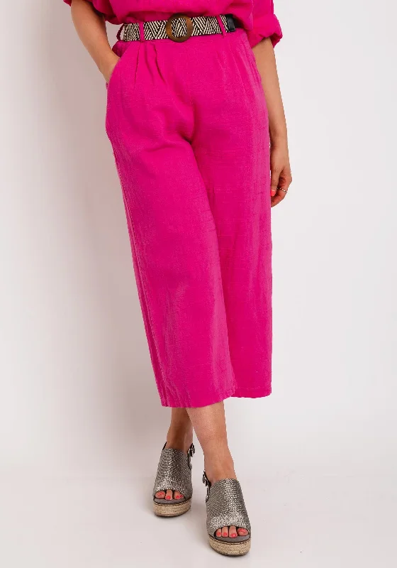 Sequin embellished pants for women at partiesThe Serafina Collection One Size Wide Leg Crop Trouser, Cerise Pink Sequin embellished pants for women at partiesThe Serafina Collection One Size Wide Leg Crop Trouser, Cerise Pink